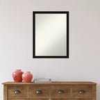 Miroir mural de salle de bain Amanti Art Avon noir étroit sans biseau