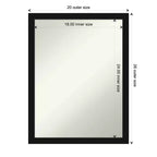 Miroir mural de salle de bain Amanti Art Avon noir étroit sans biseau