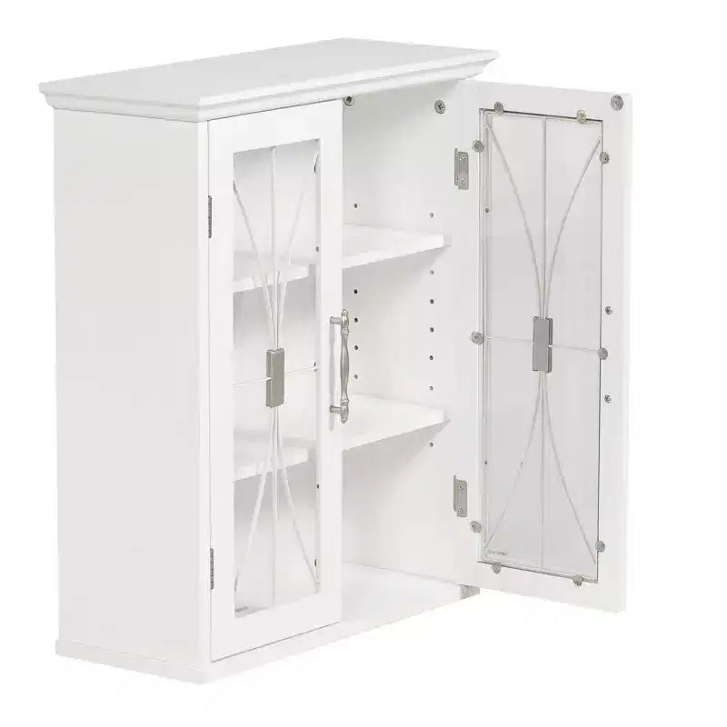 Teamson Home Delaney Armoire Murale Amovible à 2 Portes 20,5 x 24, Blanche