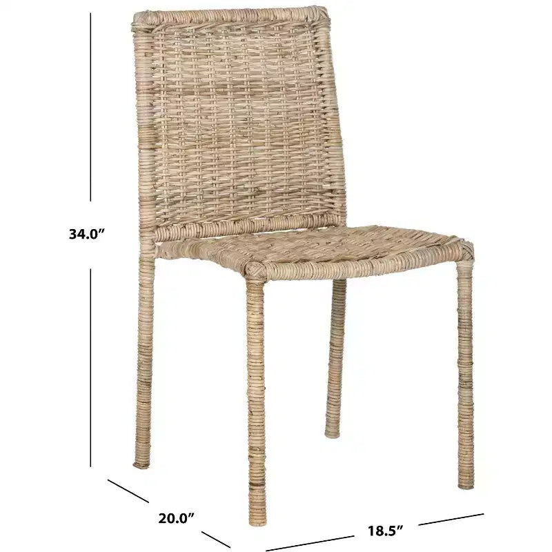 Chaise Makassar (Lot de 2) - SEA8008 - Gris - Safavieh