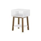 Table de chevet Max & Lily avec étagère ouverte, Table de chevet en bois massif, Table d'appoint pour chambre à coucher