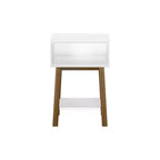Table de chevet Max & Lily avec étagère ouverte, Table de chevet en bois massif, Table d'appoint pour chambre à coucher