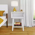 Table de chevet Max & Lily avec étagère ouverte, Table de chevet en bois massif, Table d'appoint pour chambre à coucher