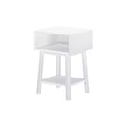Table de chevet Max & Lily avec étagère ouverte, Table de chevet en bois massif, Table d'appoint pour chambre à coucher