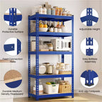 Yaheetech Étagère de rangement sans boulons à 5 niveaux Unité de rayonnage en métal