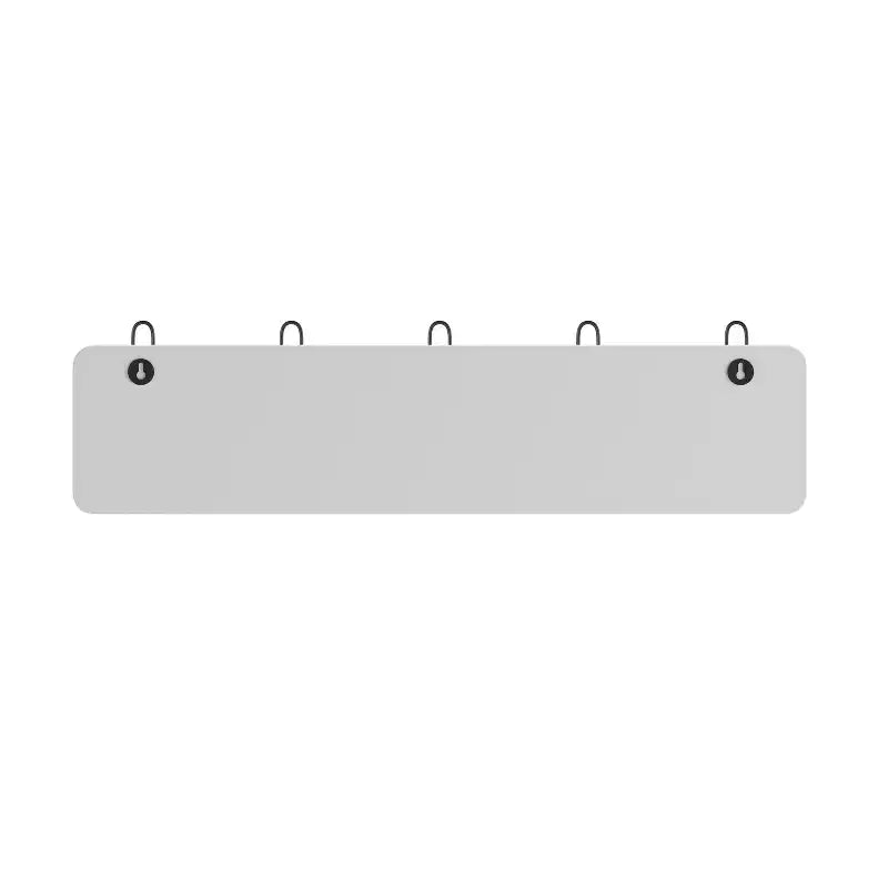 Flash Furniture Daly Étagère de rangement murale en pin massif blanc de 24 pouces avec 5 crochets pour entrée, cuisine, salle de bain