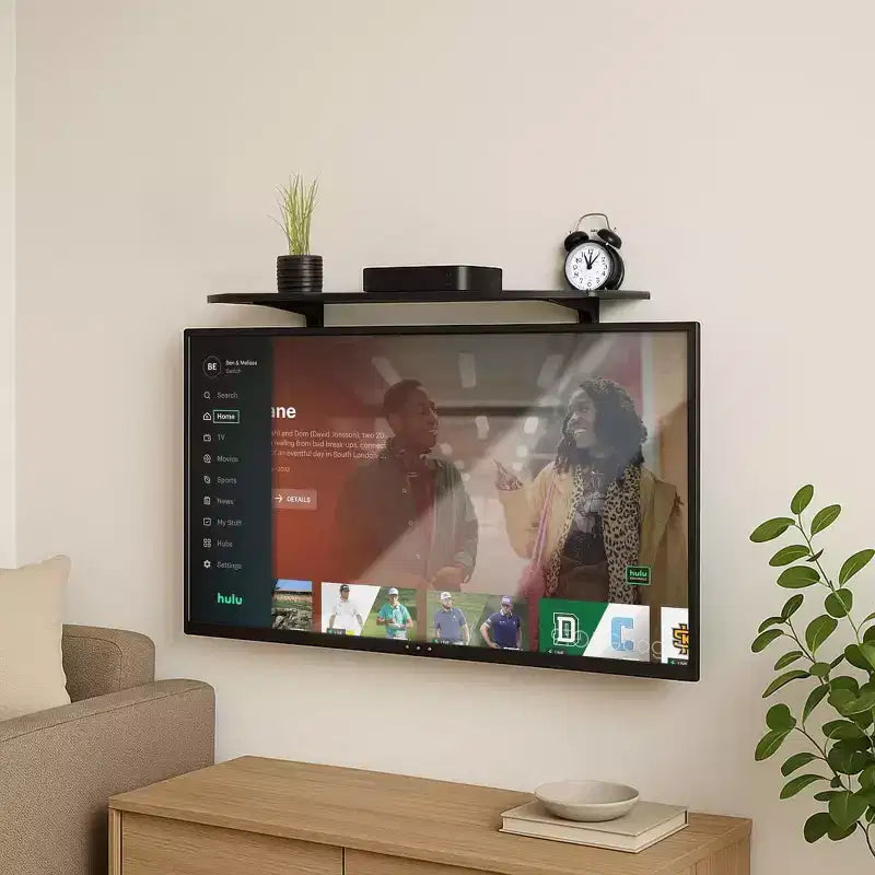Mount-It Support mural TV sous la télévision pour décodeur, lecteur DVD, étagère pour composants audio-vidéo stéréo, noir