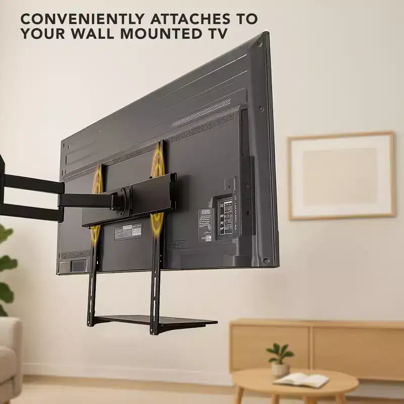 Mount-It Support mural TV sous la télévision pour décodeur, lecteur DVD, étagère pour composants audio-vidéo stéréo, noir
