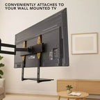 Mount-It Support mural TV sous la télévision pour décodeur, lecteur DVD, étagère pour composants audio-vidéo stéréo, noir