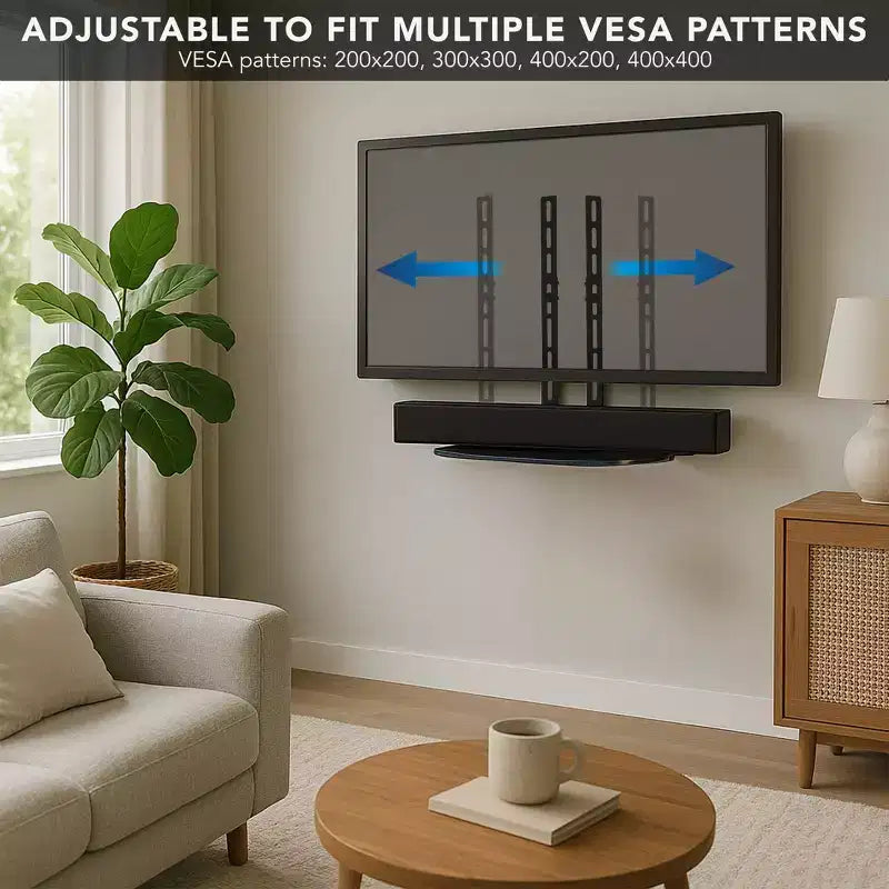 Mount-It Support mural TV sous la télévision pour décodeur, lecteur DVD, étagère pour composants audio-vidéo stéréo, noir