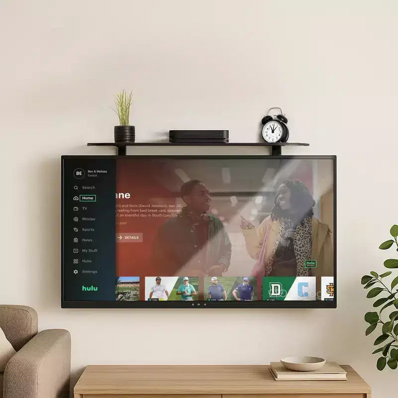 Mount-It Support mural TV sous la télévision pour décodeur, lecteur DVD, étagère pour composants audio-vidéo stéréo, noir