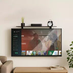 Mount-It Support mural TV sous la télévision pour décodeur, lecteur DVD, étagère pour composants audio-vidéo stéréo, noir
