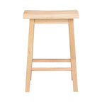 Tabouret de bar/comptoir de cuisine classique PJ Wood avec assise de 24 pouces, sans dossier et 4 pieds carrés, pour les maisons, les salles à manger et les bars, naturel (lot de 5)