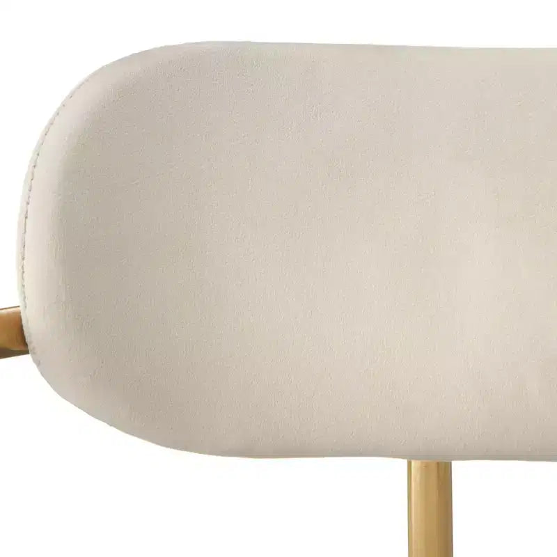 Lot de 2 tabourets de bar Buylateral en velours rétro, hauteur comptoir de 61 cm
