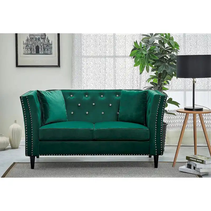 Causeuse en velours Gracewood Hollow Sukikim