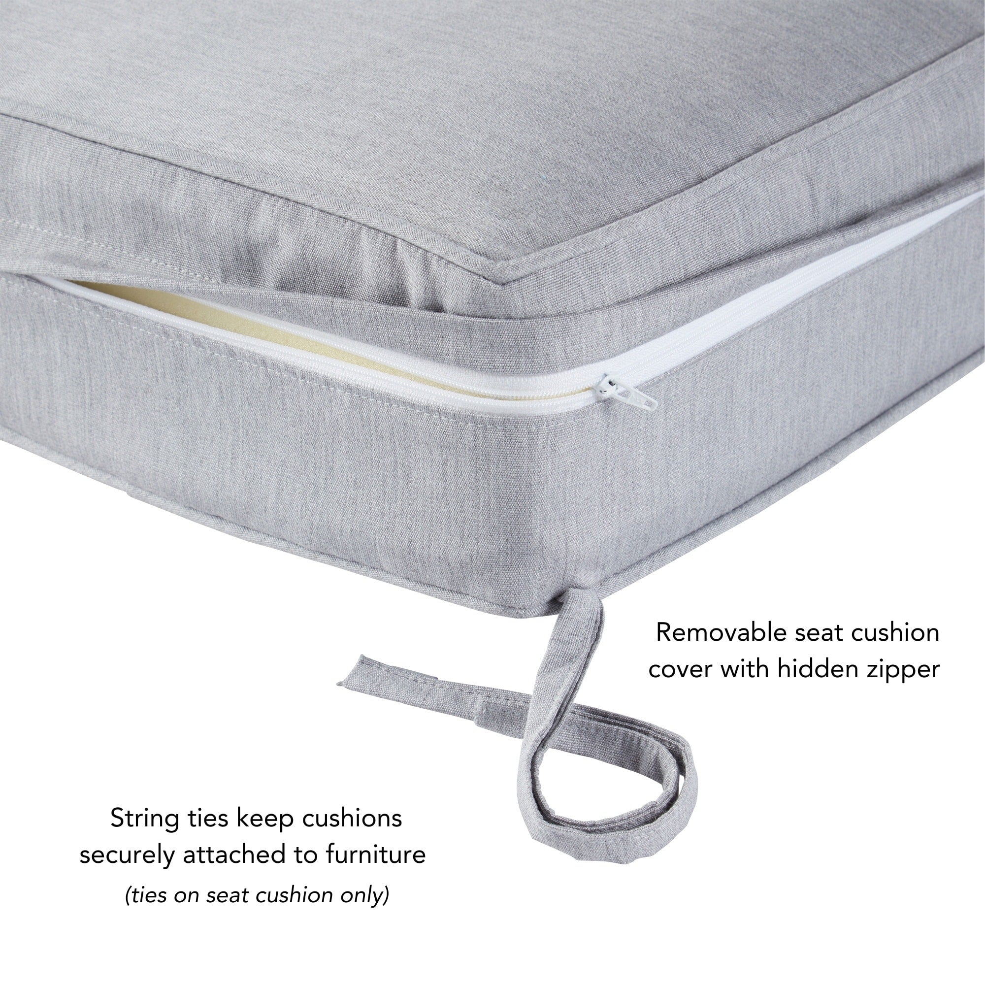Ensemble de 2 coussins d'extérieur Sunbrella haut de gamme à assise profonde