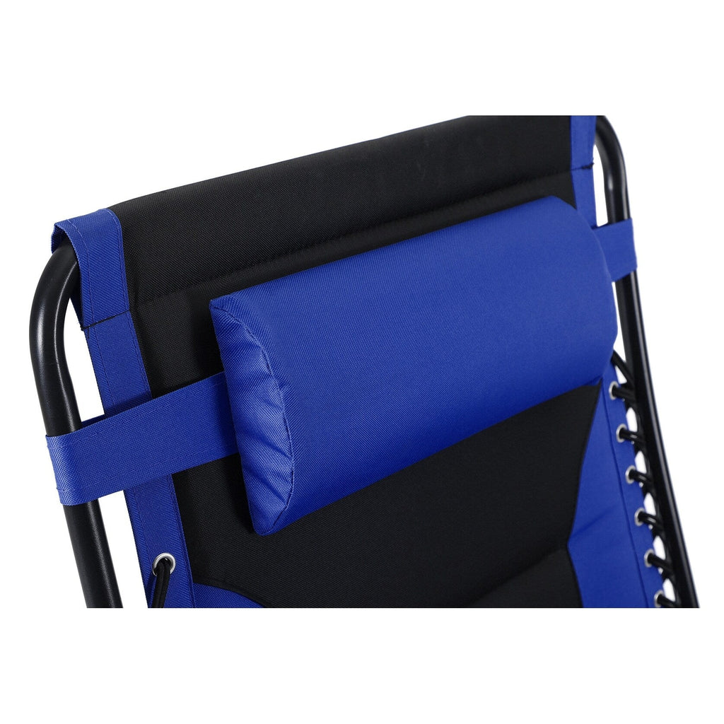 Fauteuil de relaxation zéro gravité XL surdimensionné et rembourré, avec accoudoirs plus larges, inclinable et porte-gobelet - N/A