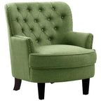 Fauteuil d'appoint capitonné à oreilles large de 76 cm en velours/lin Mignon de Moser Bay