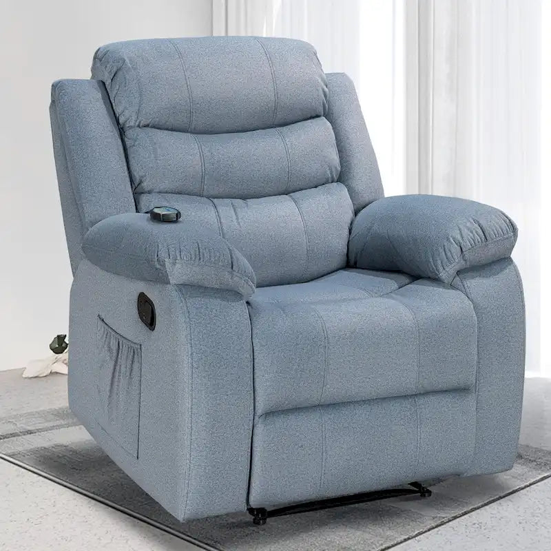 Fauteuil inclinable moelleux avec fonction massage et chauffage