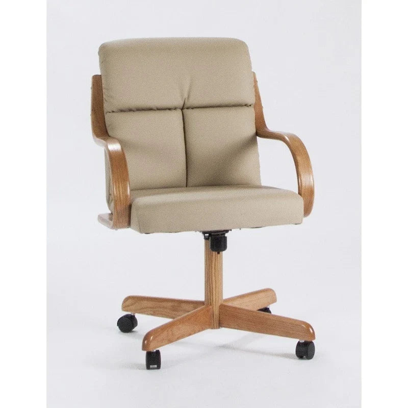 Fauteuil pivotant Frankie en cuir reconstitué Caster Chair Company