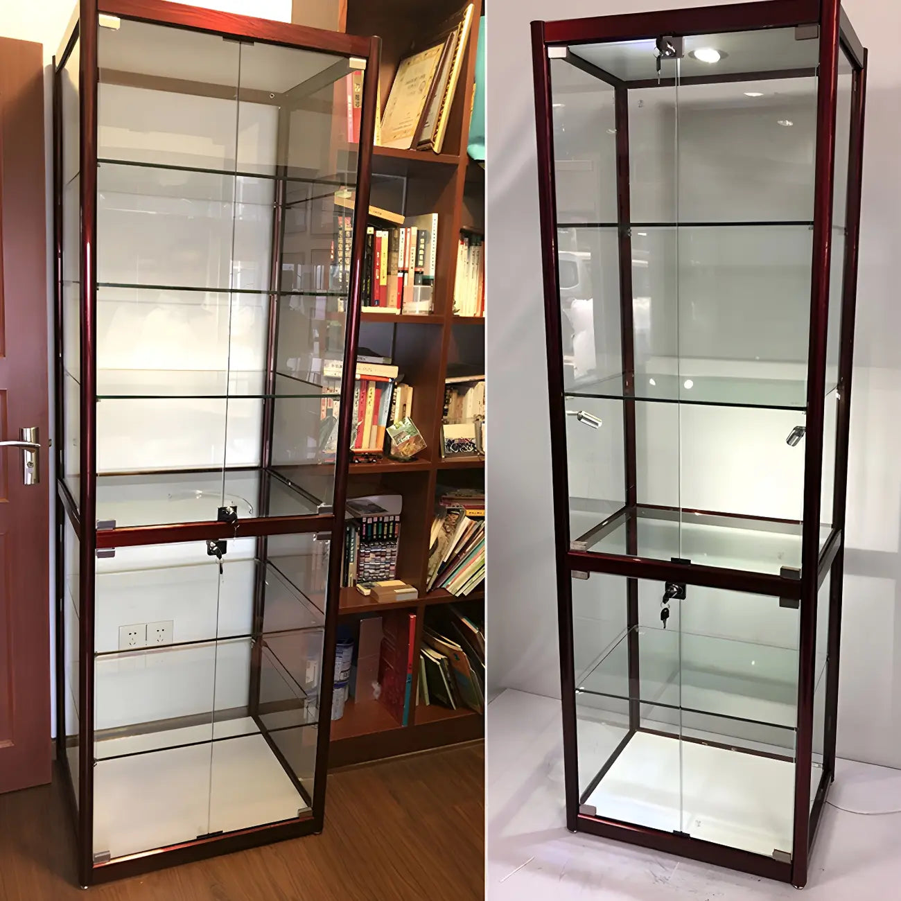 Vitrine contemporaine rectangulaire en verre noir