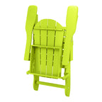 Chaise Adirondack pliante de patio d'extérieur tout temps résistante à la décoloration Polytrends Laguna