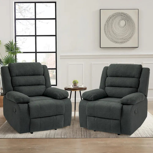 Fauteuil inclinable manuel classique et traditionnel, ensemble de 2