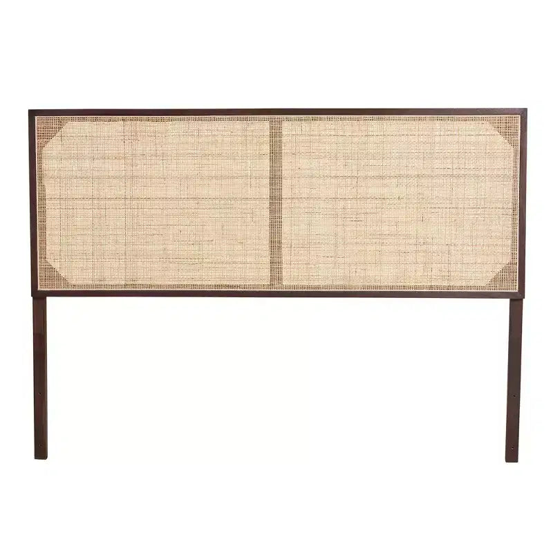 Tête de lit bali & pari en bois de bayur et rotin naturel Reine Aurélia