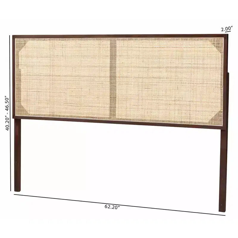 Tête de lit bali & pari en bois de bayur et rotin naturel Reine Aurélia