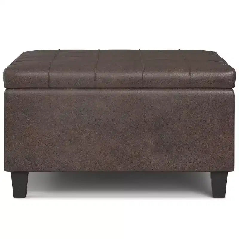 Table basse carrée avec rangement et pouf WyndenHall Elliot