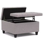 Table basse carrée avec rangement et pouf WyndenHall Elliot