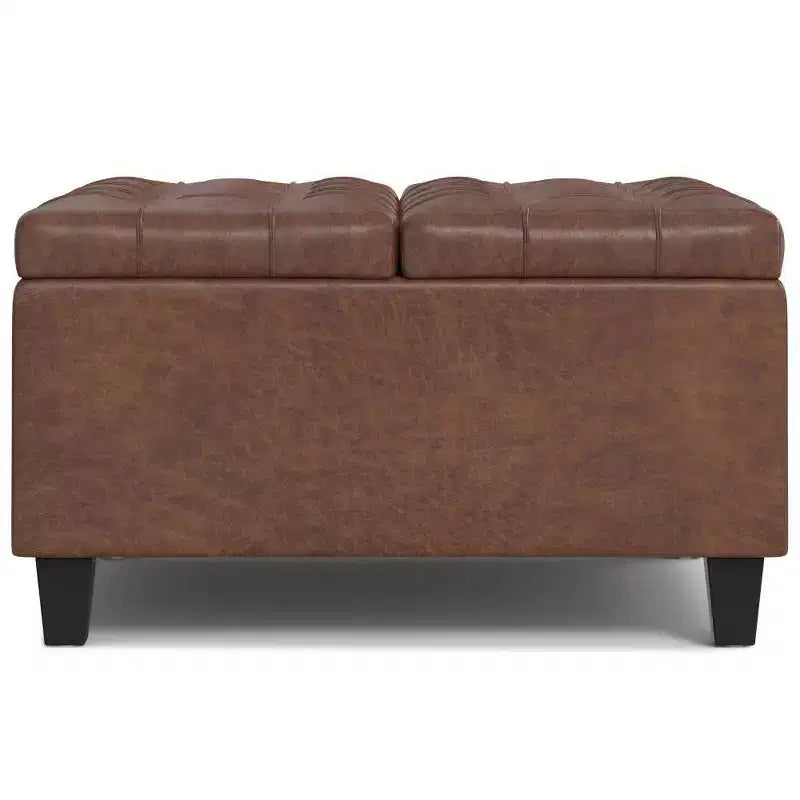 Table basse carrée avec rangement et pouf WyndenHall Elliot
