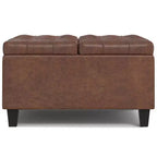 Table basse carrée avec rangement et pouf WyndenHall Elliot