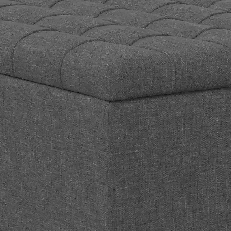 Table basse carrée avec rangement et pouf WyndenHall Elliot
