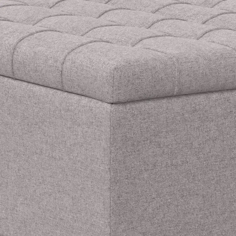 Table basse carrée avec rangement et pouf WyndenHall Elliot