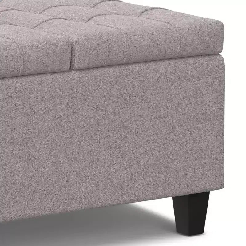 Table basse carrée avec rangement et pouf WyndenHall Elliot