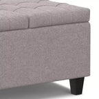 Table basse carrée avec rangement et pouf WyndenHall Elliot