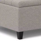 Table basse carrée avec rangement et pouf WyndenHall Elliot