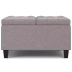Table basse carrée avec rangement et pouf WyndenHall Elliot