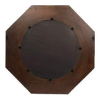 Miroir mural hexagonal à cadre en bois sculpté Storied Home
