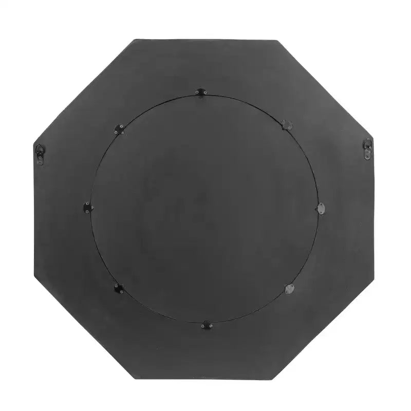 Miroir mural hexagonal à cadre en bois sculpté Storied Home