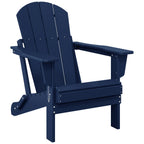 Chaise Adirondack pliante de patio d'extérieur tout temps résistante à la décoloration Polytrends Laguna