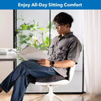 Mount-It! Coussin de siège de bureau, coussin ergonomique pour chaise, mousse à mémoire de forme et gel, coussin ergonomique pour chaise de voiture et de bureau, soulagement du coccyx et du dos