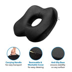 Mount-It! Coussin de siège de bureau, coussin ergonomique pour chaise, mousse à mémoire de forme et gel, coussin ergonomique pour chaise de voiture et de bureau, soulagement du coccyx et du dos