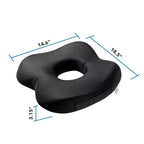 Mount-It! Coussin de siège de bureau, coussin ergonomique pour chaise, mousse à mémoire de forme et gel, coussin ergonomique pour chaise de voiture et de bureau, soulagement du coccyx et du dos