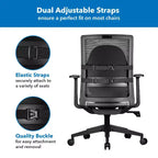 Mount-It! Oreiller de soutien lombaire, collection Ergo, soutien dorsal compact pour chaise de bureau ou de jeu, garnissage en mousse à mémoire de forme, soulage les douleurs dorsales et améliore la posture