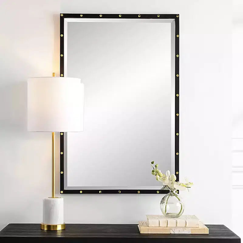 Miroir Mural Rectangulaire Uttermost Benedo Noir 24 x 36