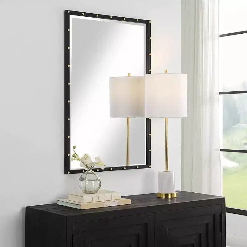 Miroir Mural Rectangulaire Uttermost Benedo Noir 24 x 36