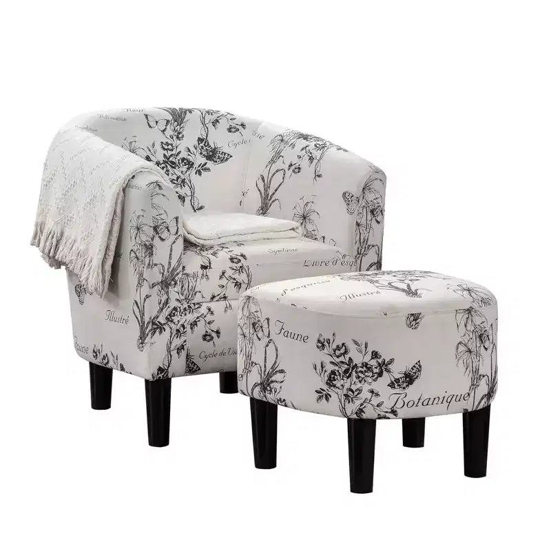 Breighton Home Fauteuil d'appoint avec ottoman Churchill