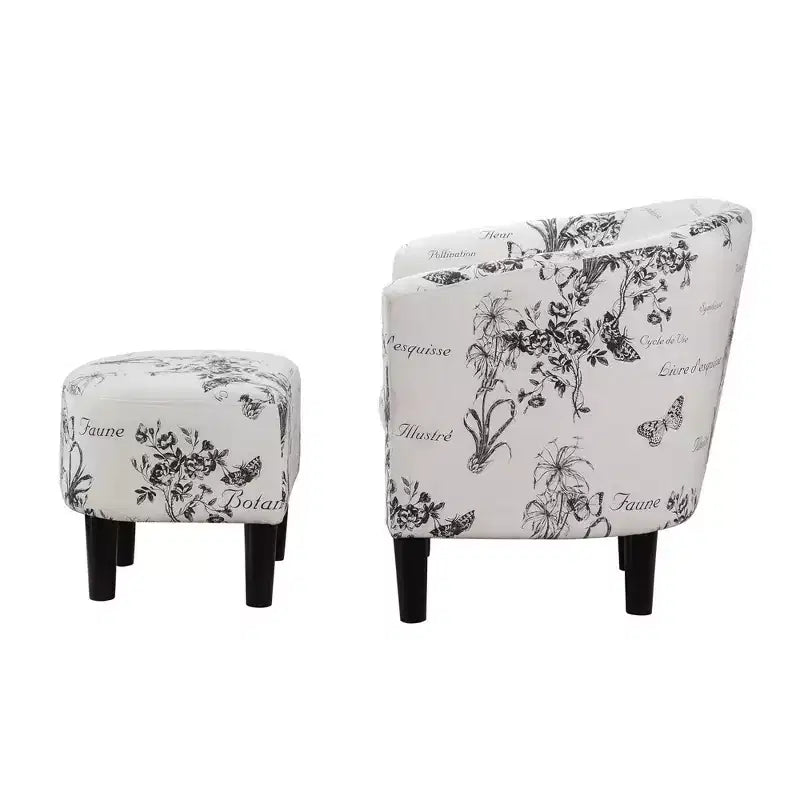 Breighton Home Fauteuil d'appoint avec ottoman Churchill